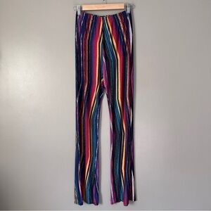 Carole Christian Colorful Striped bootcut pants